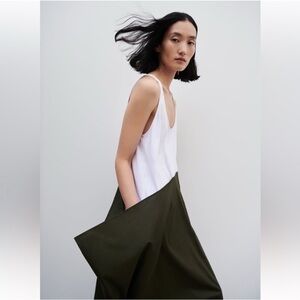 ZARA Combination Poplin Midi Dress – Size Medium (NWOT)‎